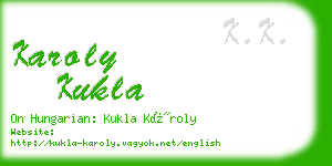 karoly kukla business card